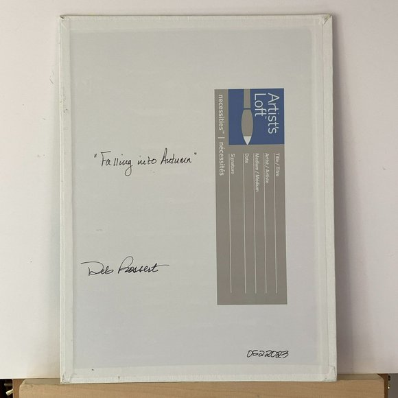 Falling into Autumn, 9 x 12 Acrylic Painting, Fall Theme Landscape Artwork - Picture 5 of 5